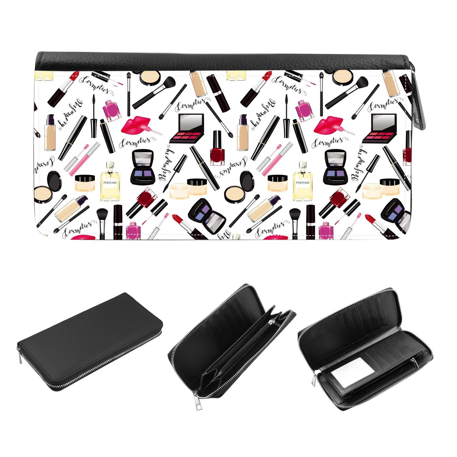 Women's RFID Blocking Zip Wallet & Phone Clutch for Cards & Cosmetics - Perfect for Travel & Daily Use