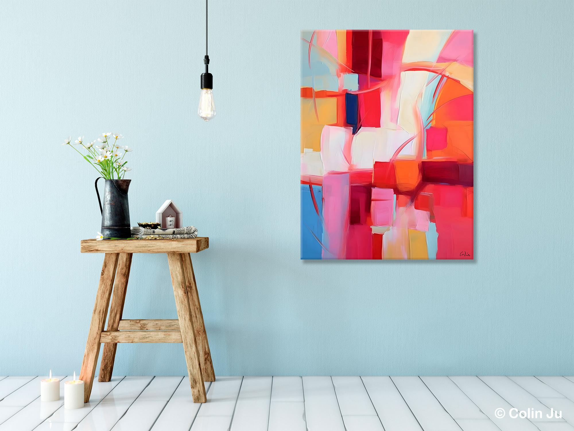 Hand Painted Abstract Acrylic Wall Art - Original Modern Extra Large Canvas Painting for Bedroom Decor - Perfect for Living Room, Office & Home Interior Design