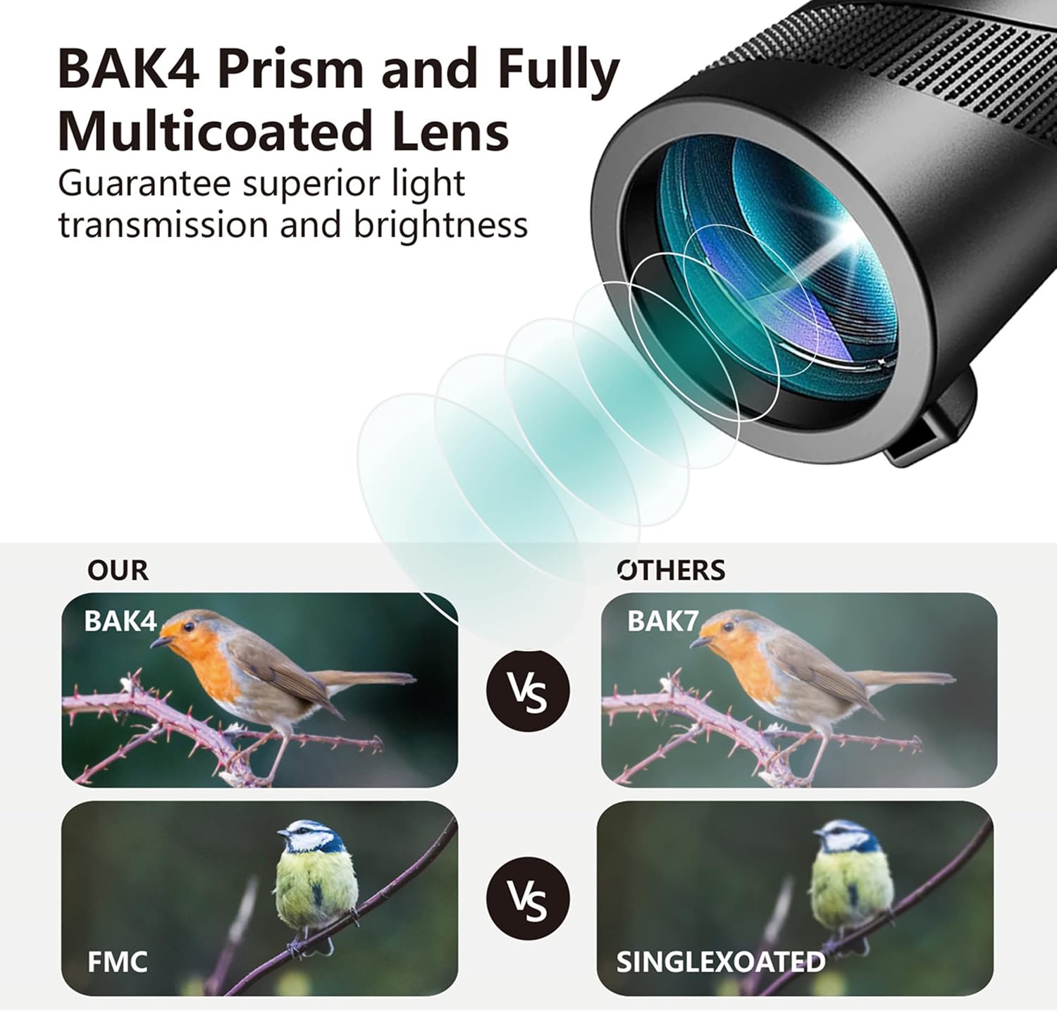80x100 High Power Monocular Telescope for Adults - HD Smartphone Compatible for Stargazing, Hunting, Bird Watching | Perfect for Outdoor Activities, Travel, Camping & Hiking Adventures