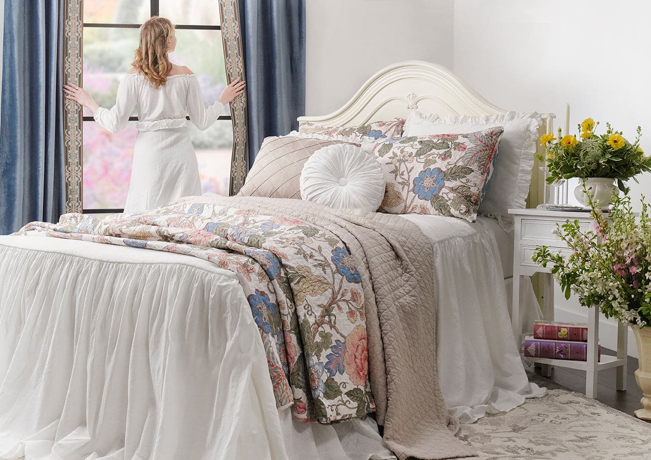 Premium Belgian Flax Linen & Cotton Blend 3-Piece Quilt Set - King/Queen Size - Soft Breathable Bedding for All Seasons - Perfect for Master Bedroom, Guest Room & Vacation Homes