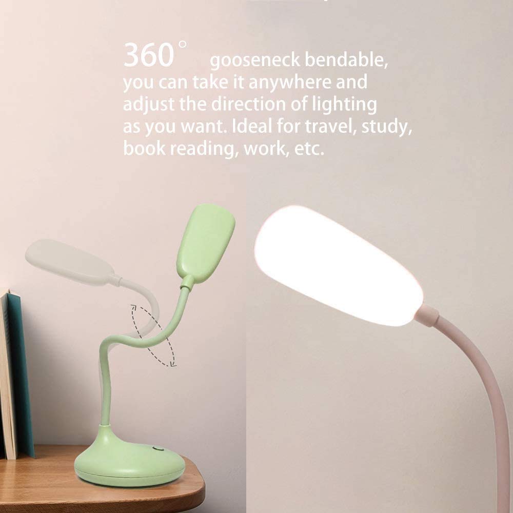 LED Desk Lamp with Eye-Caring Technology - Flexible Arm, 3 Lighting Modes & USB Charging Port - Adjustable Brightness for Study, Reading, Office & Bedroom - Perfect for Nighttime Work, Student Dorm Rooms & Home Office Setup