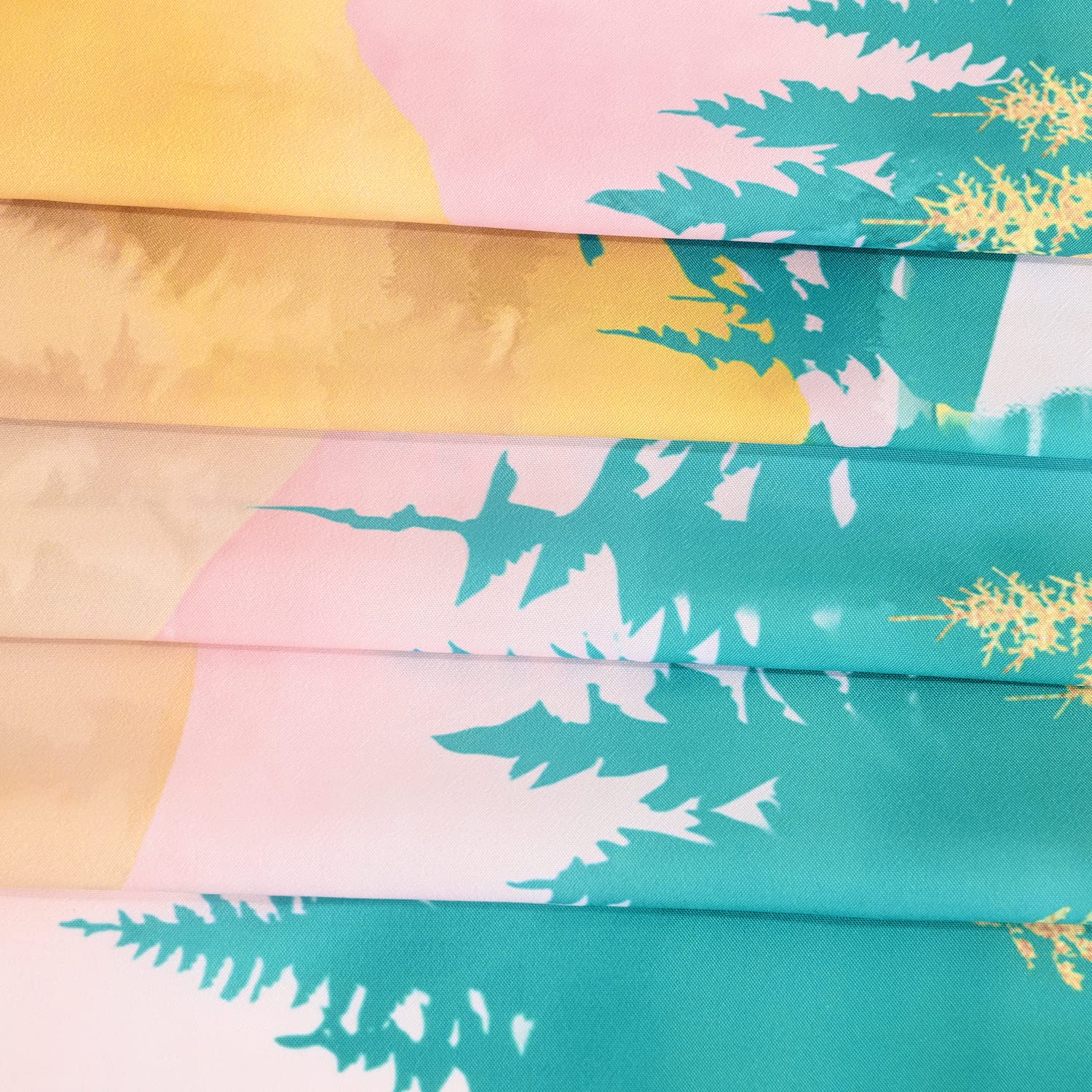 RosieLily Nature Inspired Shower Curtain - Mountain Forest Sun Moon Landscape Bathroom Decor, 72x72 Inches Waterproof Fabric - Perfect for Spa-Like Retreats & Cozy Bathroom Makeovers