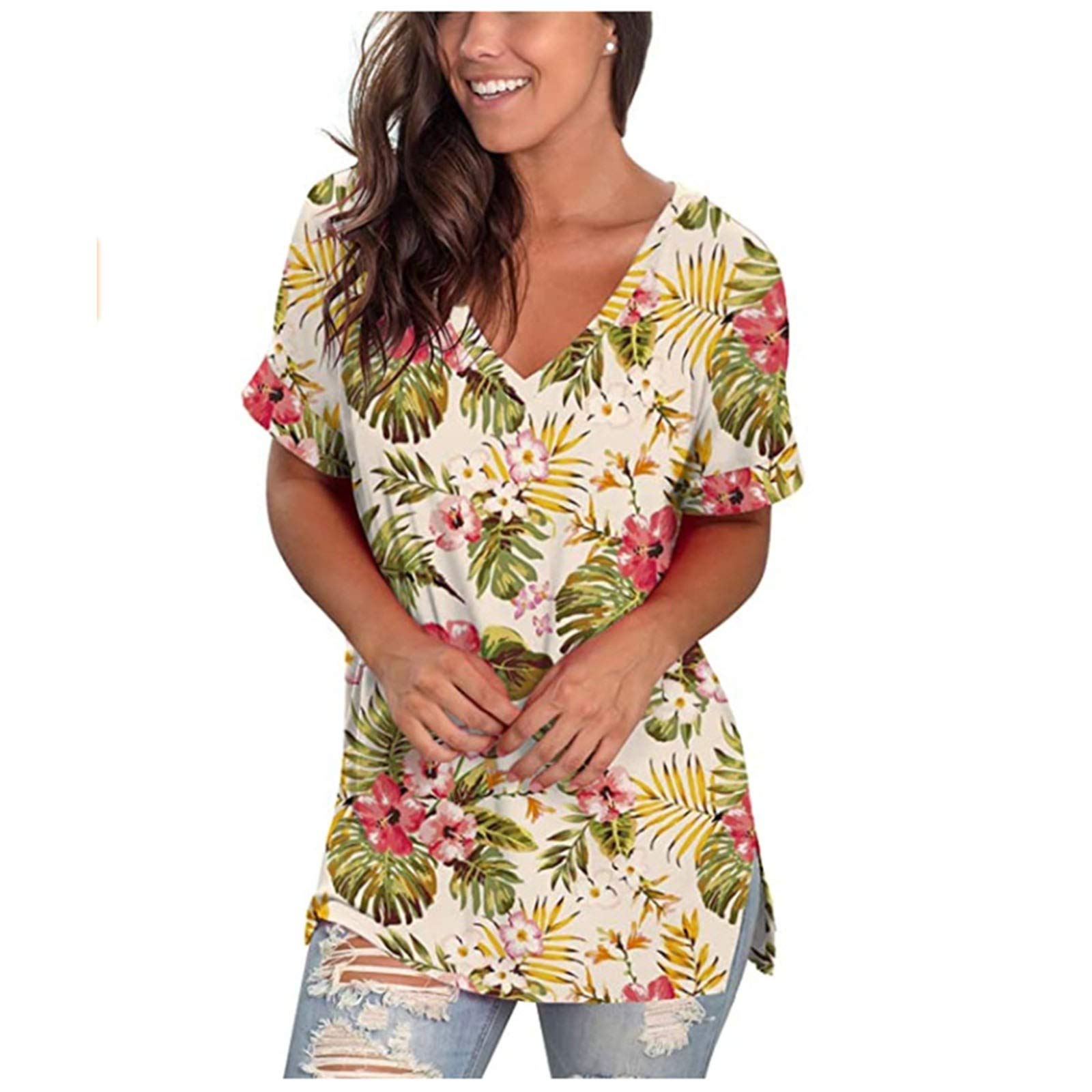 Plus Size Women's Henley Shirts - Ballet Neck T-Shirts & Blouses in Black & Beige | Fashionable Casual Wear for Everyday & Work | XL Sizes Available