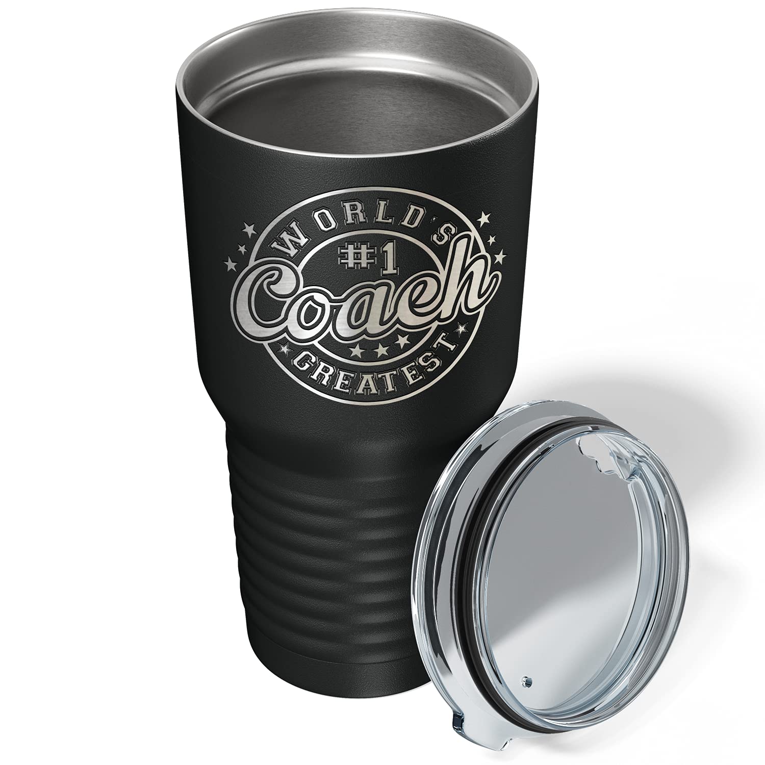 Premium 30 oz Black Matte Stainless Steel Insulated Travel Coffee Mug - Leak Proof Vacuum Insulated Tumbler for Hot & Cold Beverages - Perfect for Commuting, Camping, Office & Outdoor Adventures