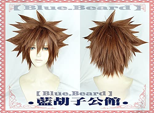 Kingdom Hearts III Sora Short Brown Cosplay Wig - Heat Resistant Synthetic Hair with Free Wig Cap | Perfect for Anime Conventions, Halloween Costumes & Video Game Cosplay