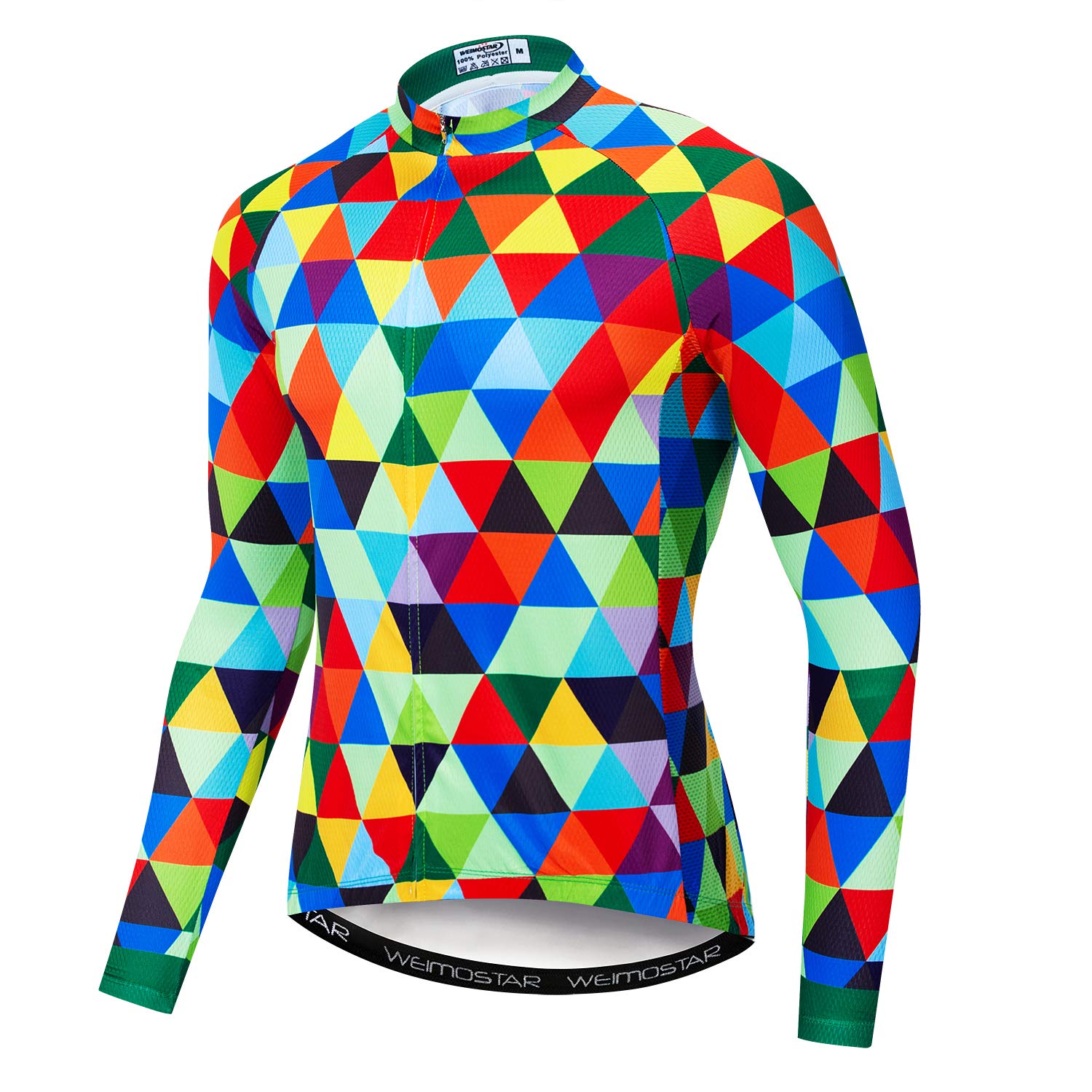 **Men's Long Sleeve Cycling Jersey - Breathable & Moisture-Wicking Bike Shirt for Road & Mountain Biking - Comfortable Performance Gear for Cyclists**    (使用场景: Ideal for road cycling, mountain biking, endurance rides, and outdoor sports.)