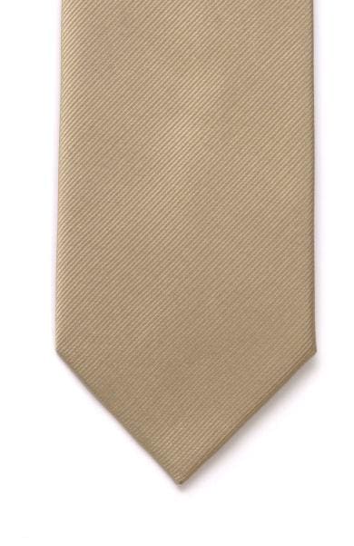 LA Smith Plain Beige Silk Tie for Men - Classic Business & Formal Necktie for Weddings, Office & Special Occasions