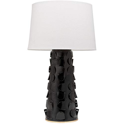 MITZI HUDSON VALLEY LIGHTING HL335201-BLK/GL Naomi Table Lamp - 1-Light, 75W, Black Lustro & Gold Leaf Finish (16