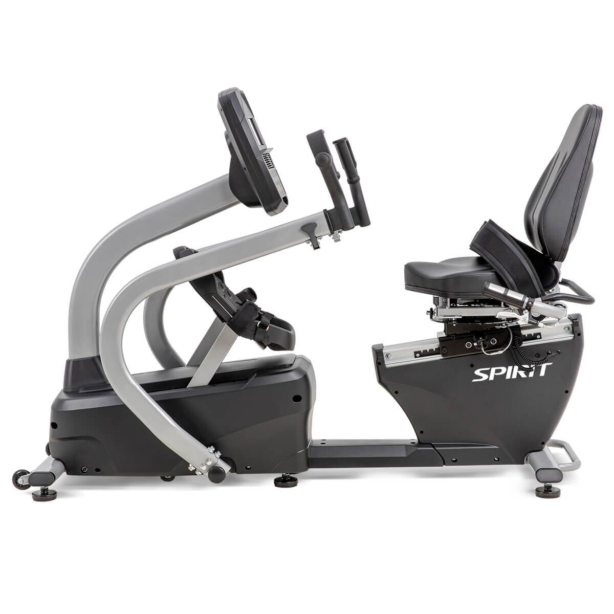 Spirit Fitness MS300 Recumbent Stepper - Low Impact Exercise Bike for Home Workout, Seniors & Physical Therapy | Compact Cardio Machine for Small Spaces & Rehab