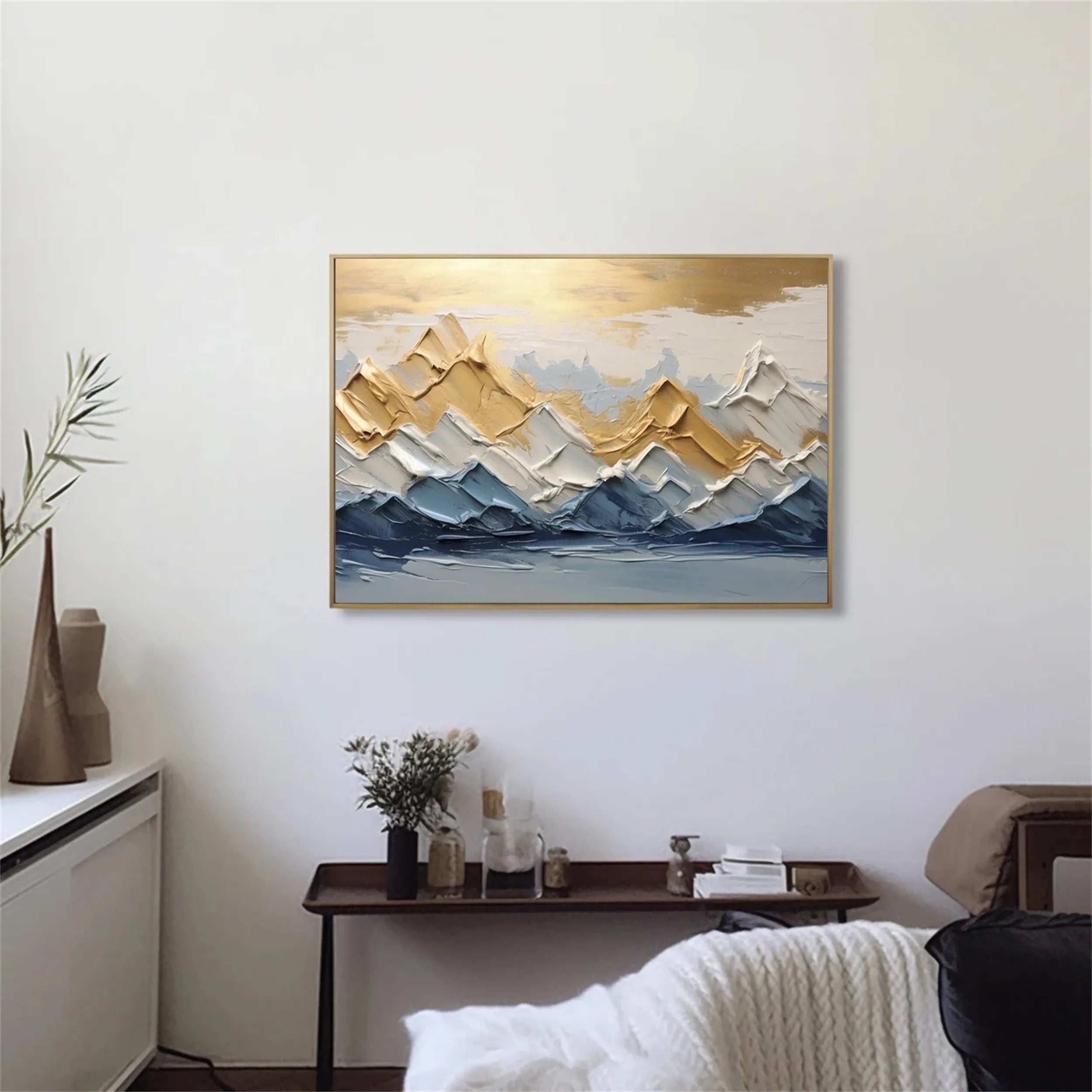 Minimalist Textured Plaster Art Painting - Modern Abstract Wall Decor for Living Room, Bedroom & Office #MM257