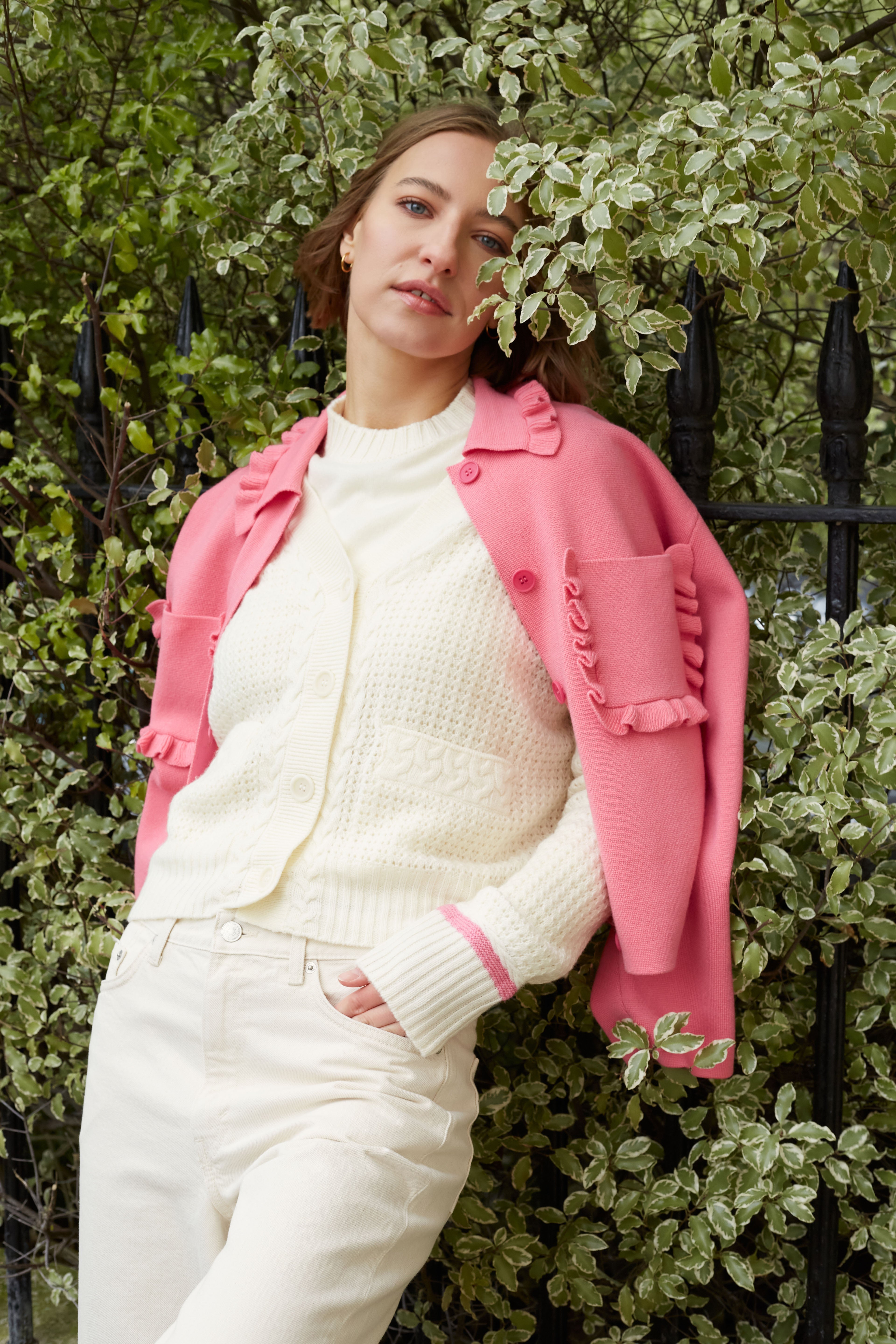 Pink Merino Wool Sea Breeze Jacket for Women - Lightweight Windbreaker for Outdoor Activities, Travel & Spring Fashion