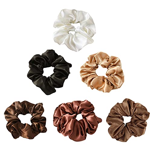 7Pcs Seamless Hair Scrunchies - Soft Elastic Ponytail Holders for Women & Girls, No-Slip Hair Ties for Workout, Yoga, Office & Everyday Use