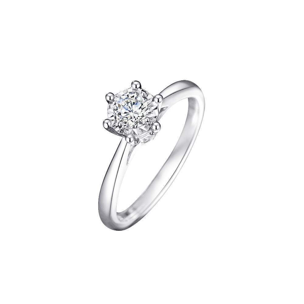 1 Carat Simulated Diamond Ring - 4 Prong Setting Personalized Name Engraved Jewelry for Women | Anniversary, Engagement, Wedding, Birthday & Christmas Gift | Perfect for Proposals, Special Occasions and Everyday Elegance