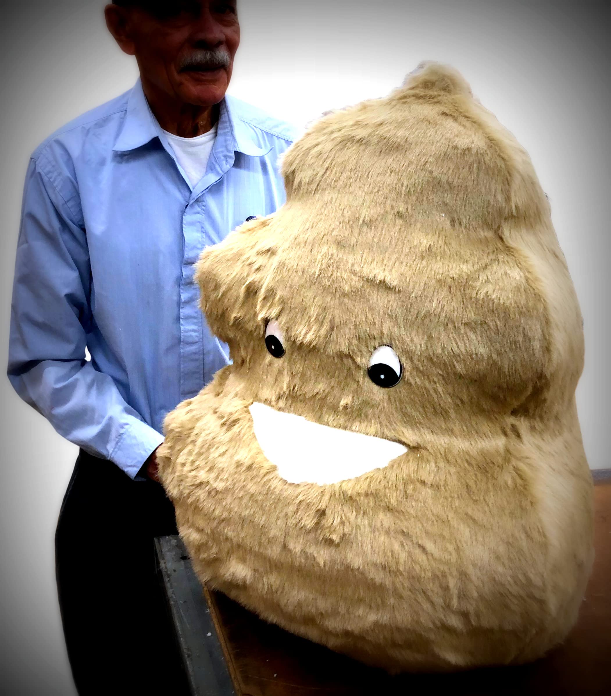 Giant 28-Inch Poop Emoji Plush Toy - Extra Large 72 cm Soft Stuffed Animal - 10 lbs Fluffy & Cuddly - Made in USA - Perfect for Prank Gifts, Room Decor, and Stress Relief