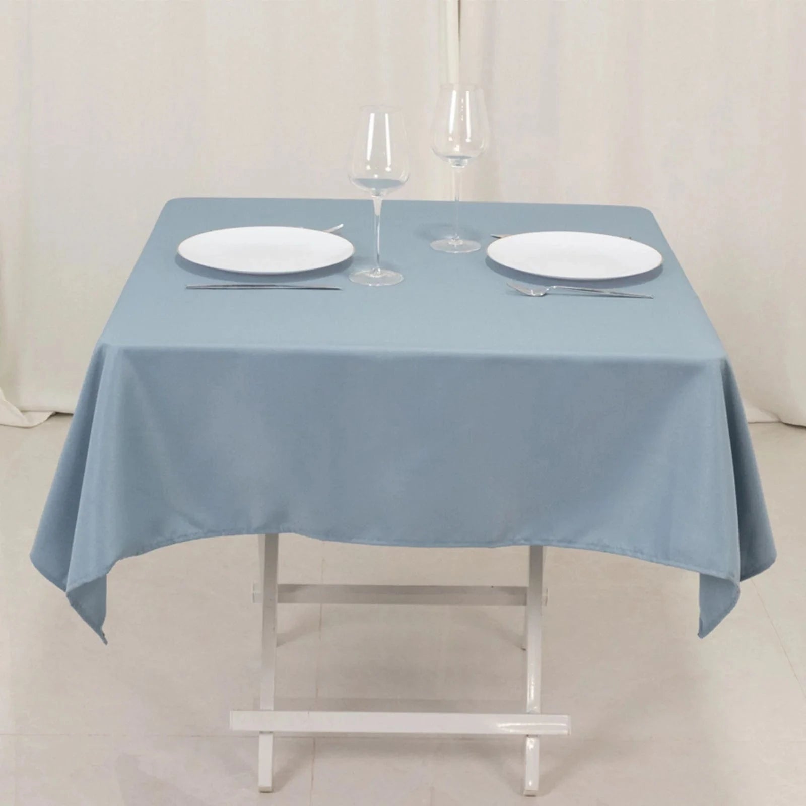 54x54 Inch Premium Square Polyester Tablecloth - Wrinkle & Stain Resistant - Perfect for Dining Tables, Parties, Weddings & Events