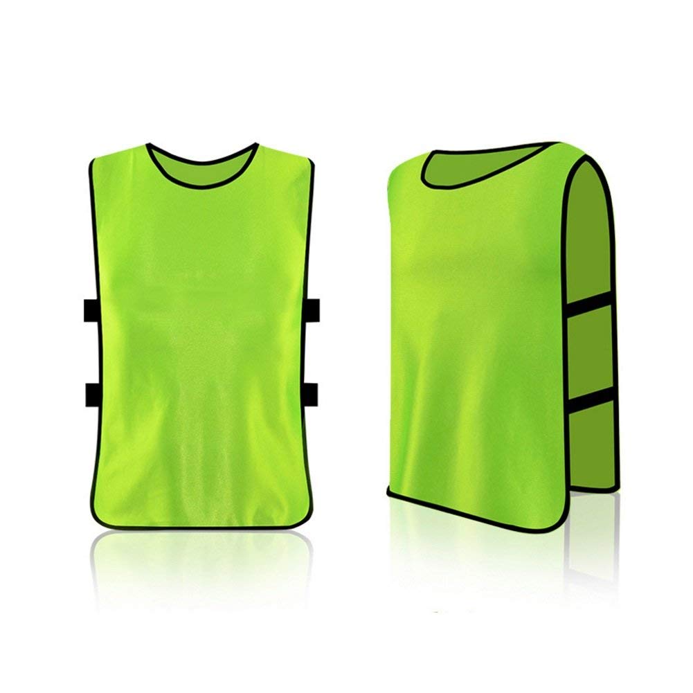 Senston 6/12 Pack Scrimmage Training Vests - Breathable Mesh Pinnies for Soccer, Basketball & Volleyball - Adult & Youth Sports Practice Bibs - Perfect for Team Drills, PE Classes and Tournament Games