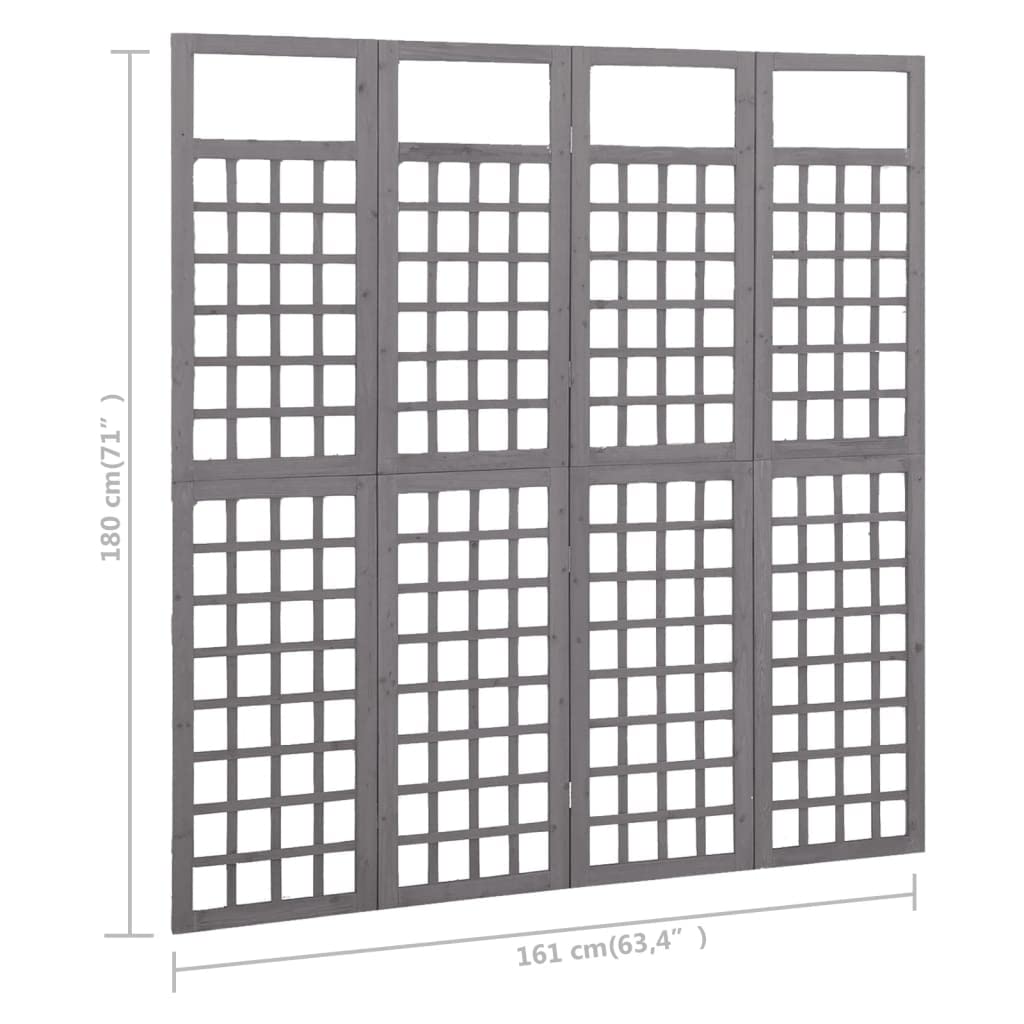 4-Panel Room Divider Screen - 63.4