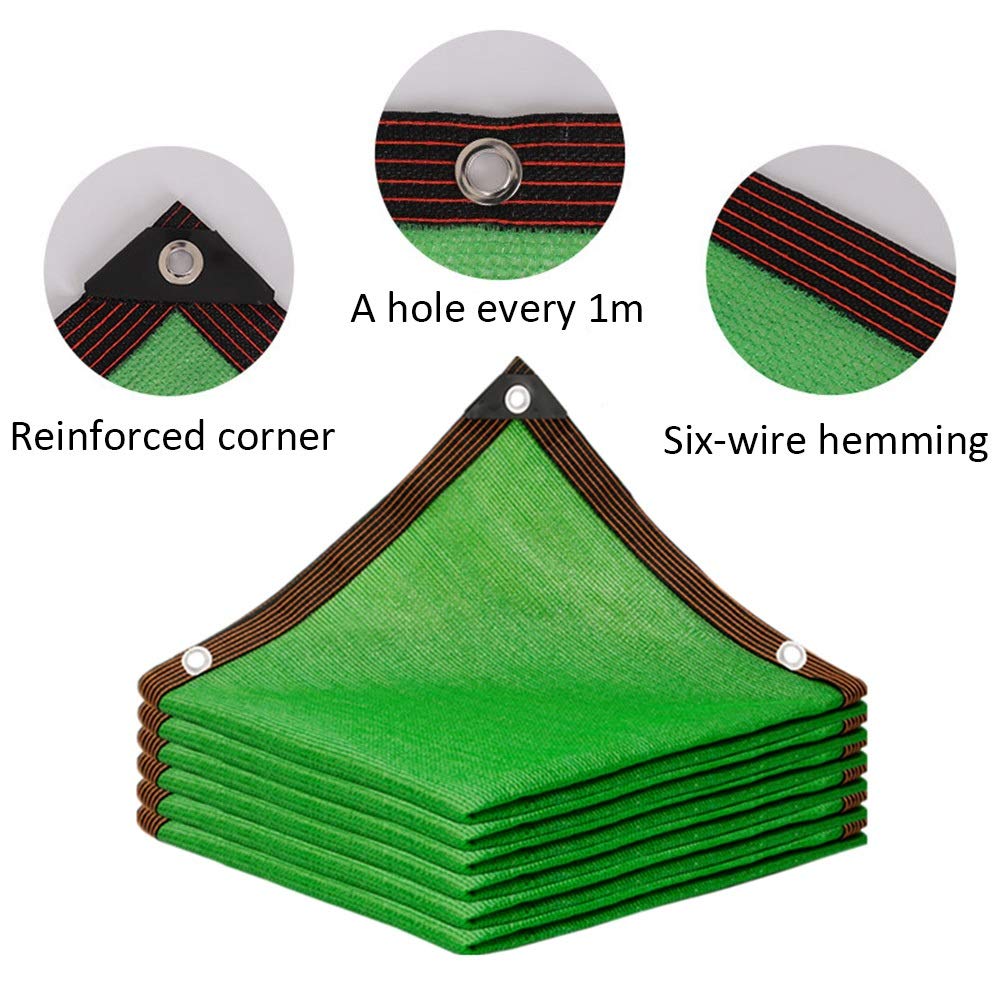 85% Shade Cloth for Greenhouse & Sun Protection - 6x8m/20x26ft Green UV Block Net with 1m Spaced Holes | Perfect for Plant Shading, Garden Cover & Outdoor Sunblock