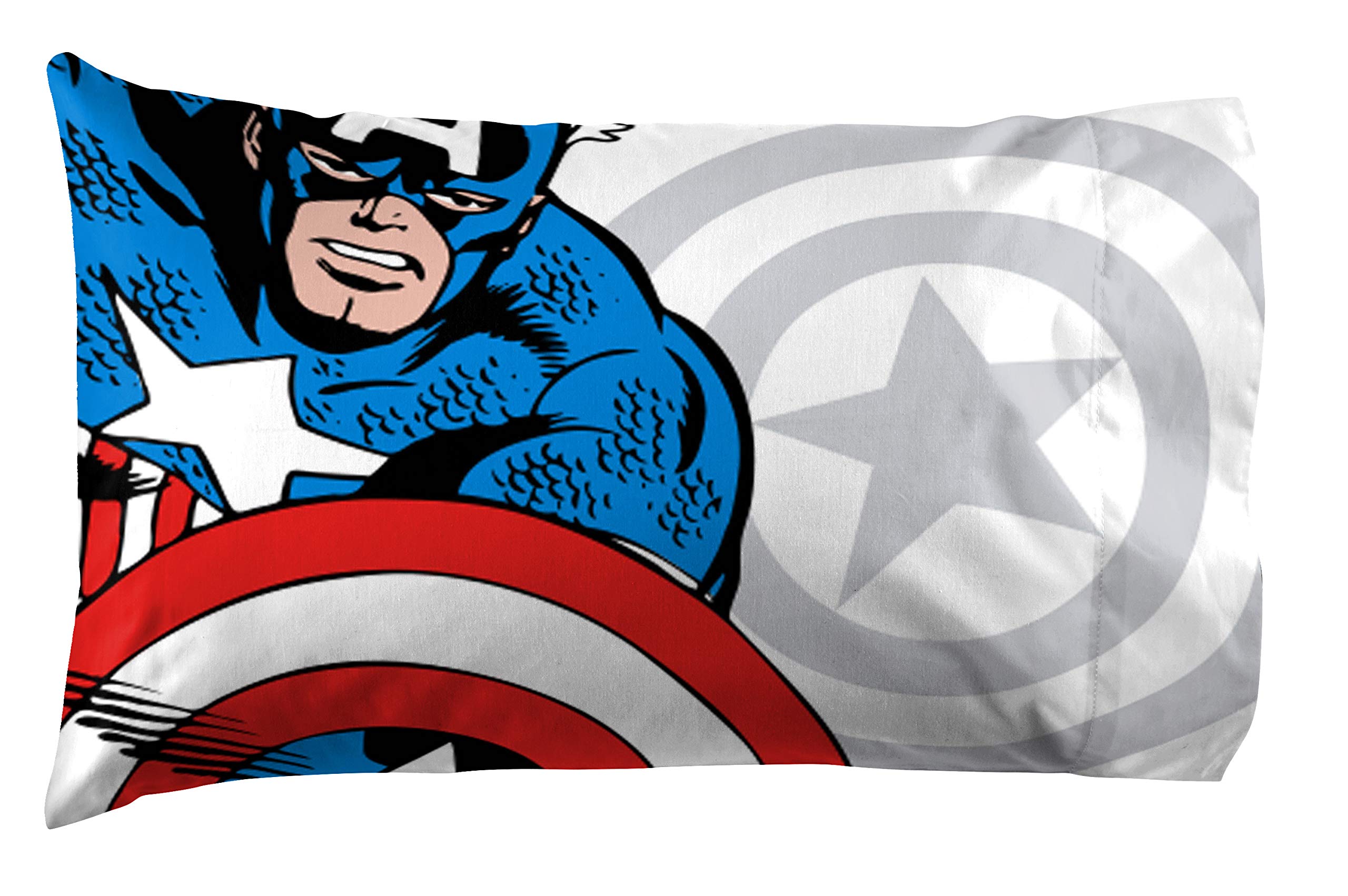 Marvel Avengers Comic 5-Piece Twin Bedding Set - Super Soft Comforter & Sheet Set with Captain America, Spiderman, Iron Man, Hulk & Thor - Perfect for Kids' Bedrooms, Dorm Rooms & Superhero Themed Decor