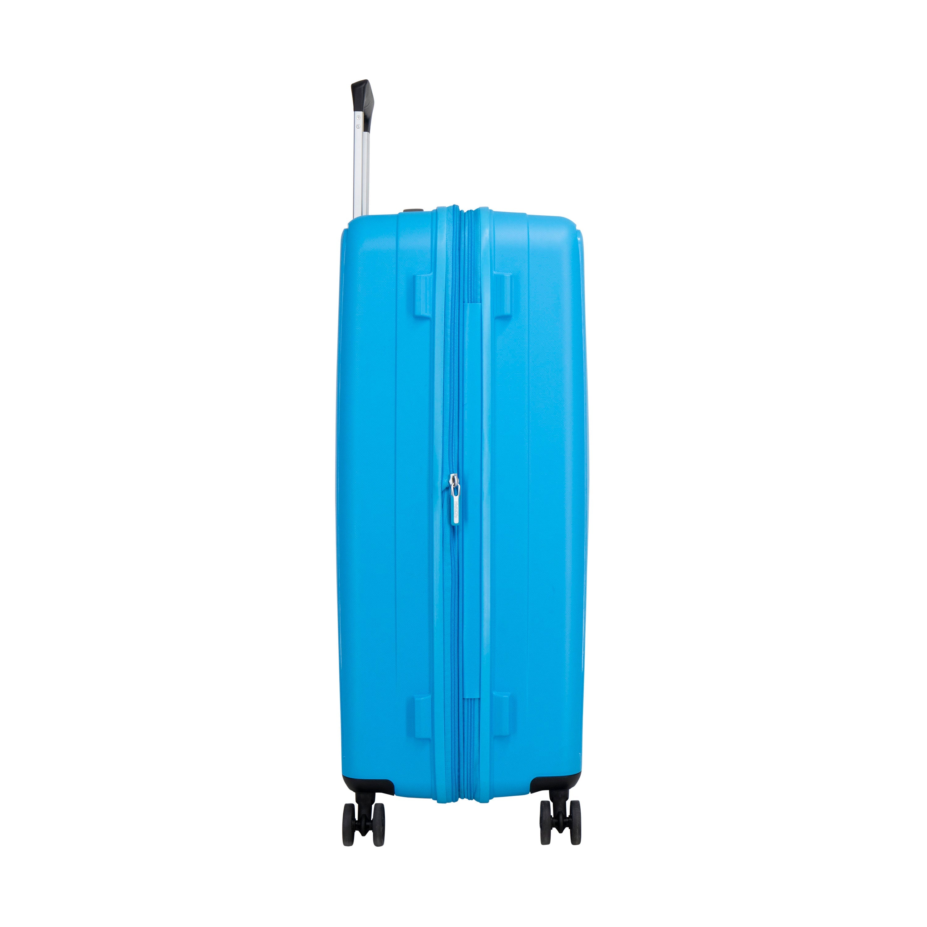 American Tourister Rejoy Spinner Expandable 3-Piece Luggage Set - Lightweight Hardshell Suitcase with 360° Wheels for Travel, Business & Vacation (Black)