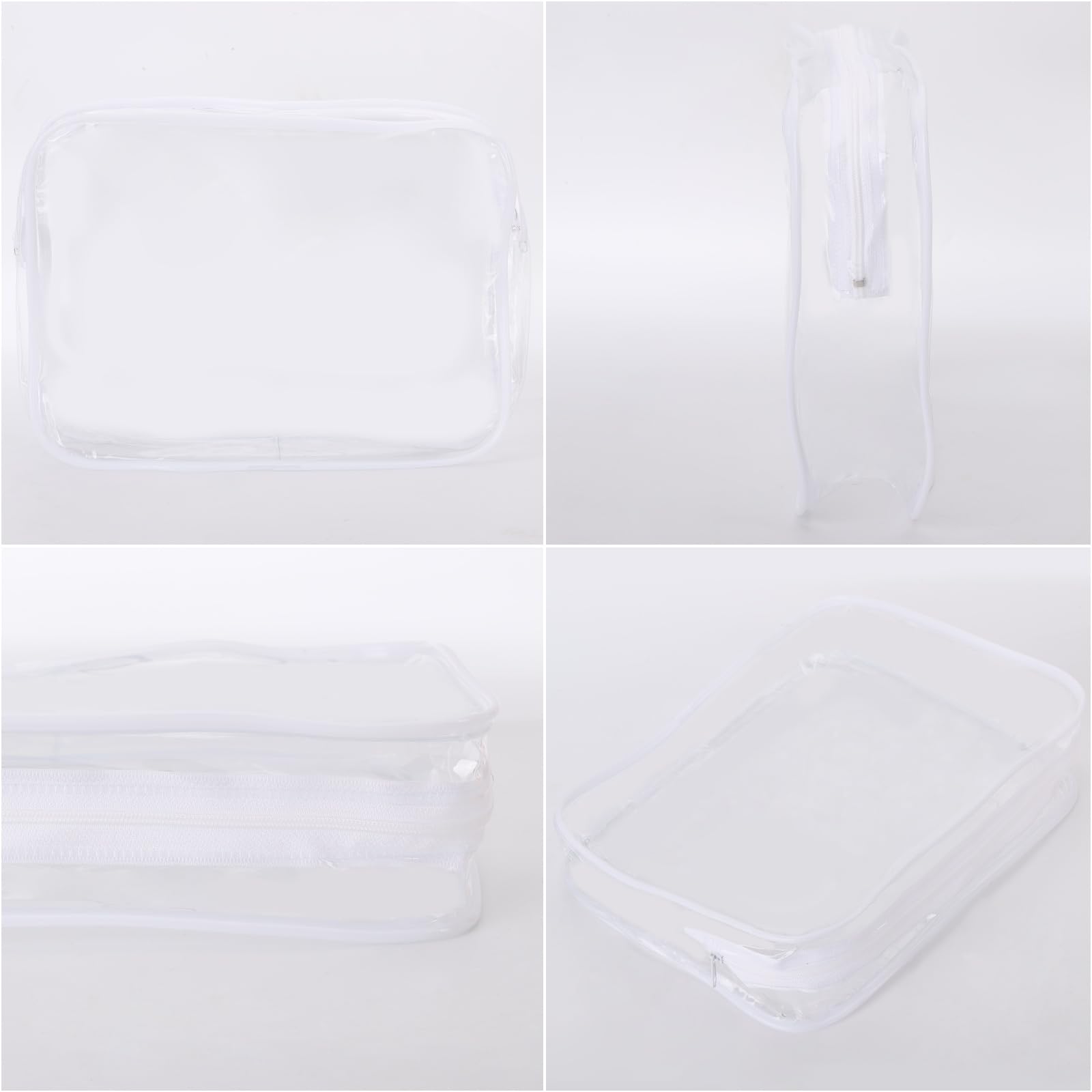 Tbestmax 10 Pack Clear Cosmetic Bags - Waterproof Makeup Organizer for Travel | TSA Approved Toiletry Bags for Women & Men | Perfect for Airports, Gym, Beach & Daily Essentials Storage