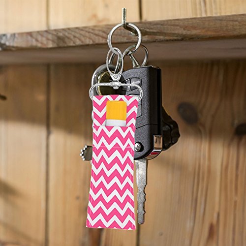 2-Pack Purple Lipstick Holder Keychain - Lip Balm Chapstick Pouch Strap with Key Ring for Women, Girls & Mothers - Perfect Gift for Makeup Lovers (Great for Purses, Travel & Everyday Use)