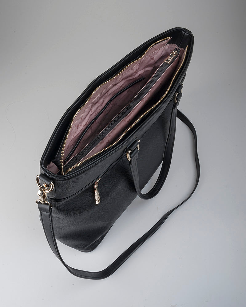 Stylish Trish Laptop Tote Bag for Women - Professional Work Bag with Adjustable Crossbody Strap - Perfect for Office, Business Travel & Daily Commute