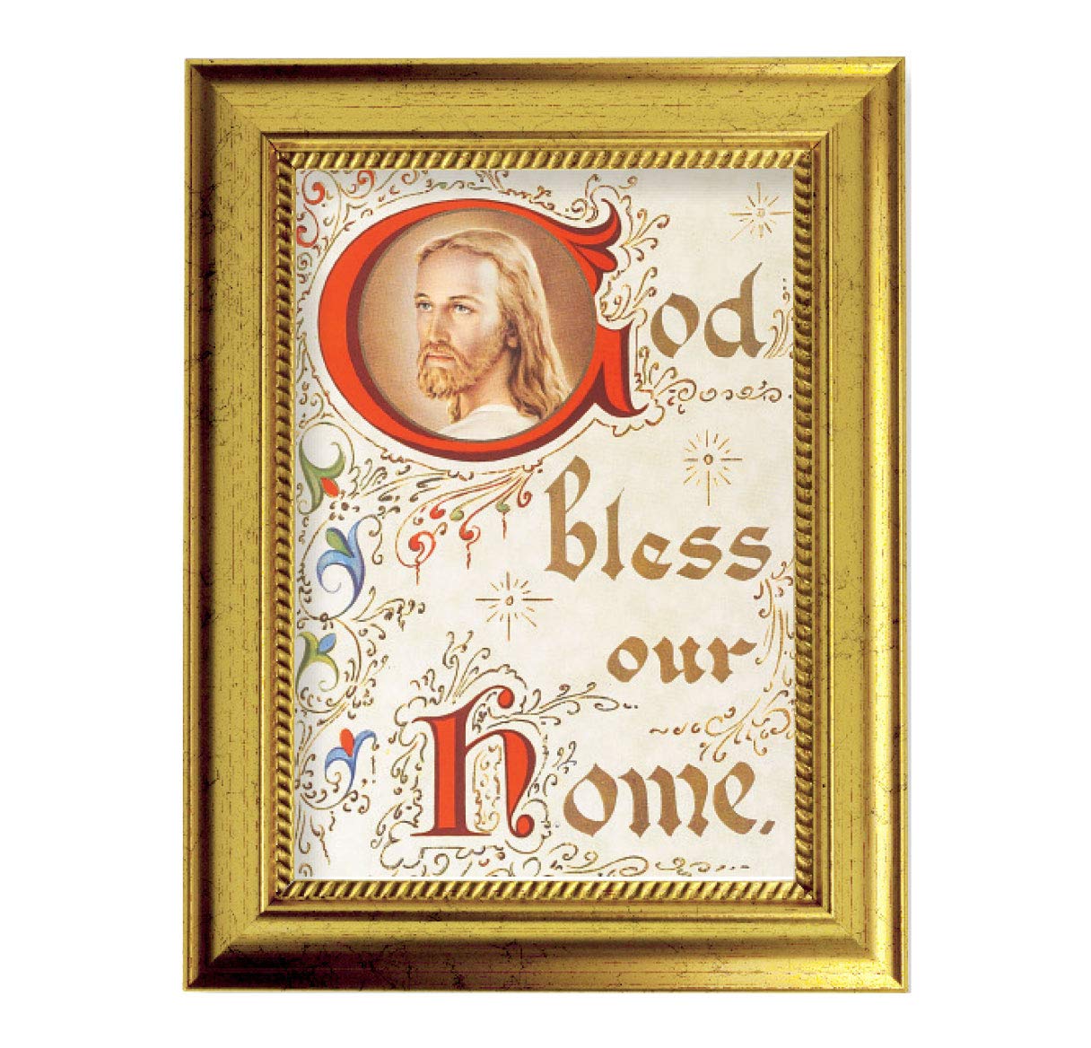 House Blessing Gold-Leaf Framed Wall Art - Elegant Home Decor for Living Room, Bedroom & Office - Perfect Gift for Housewarming & Spiritual Spaces