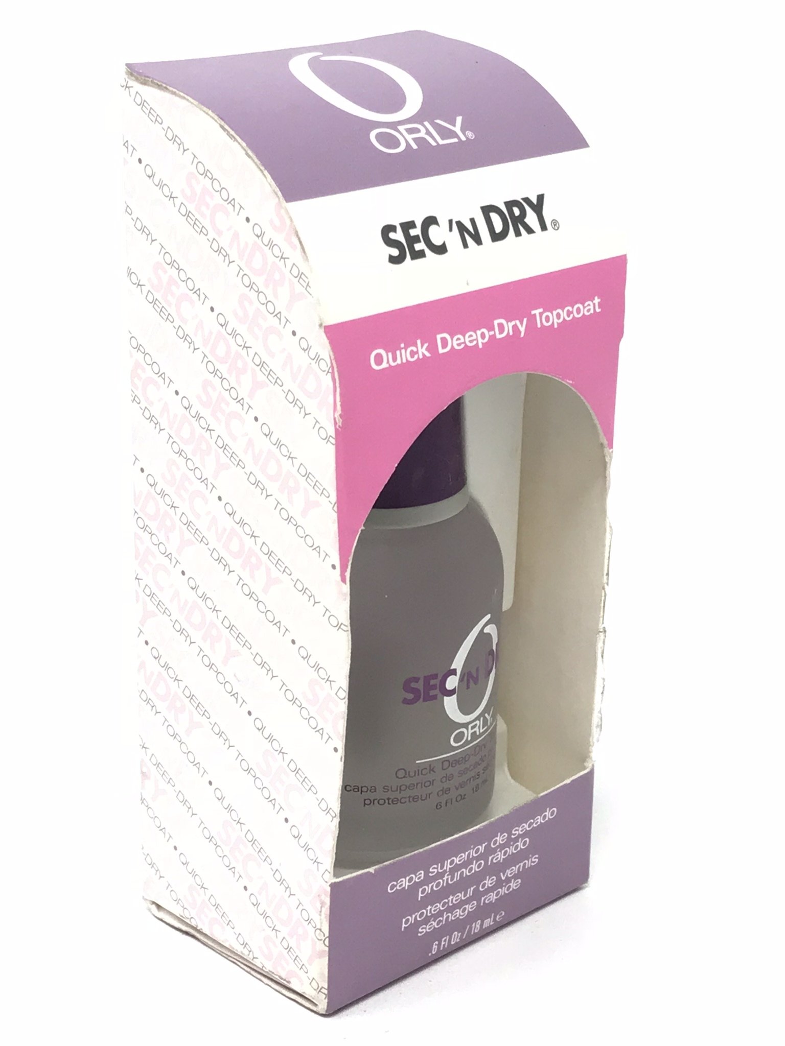 Orly Sec'n Dry Quick-Dry Topcoat 18ml - Fast Nail Polish Dryer for Salon & Home