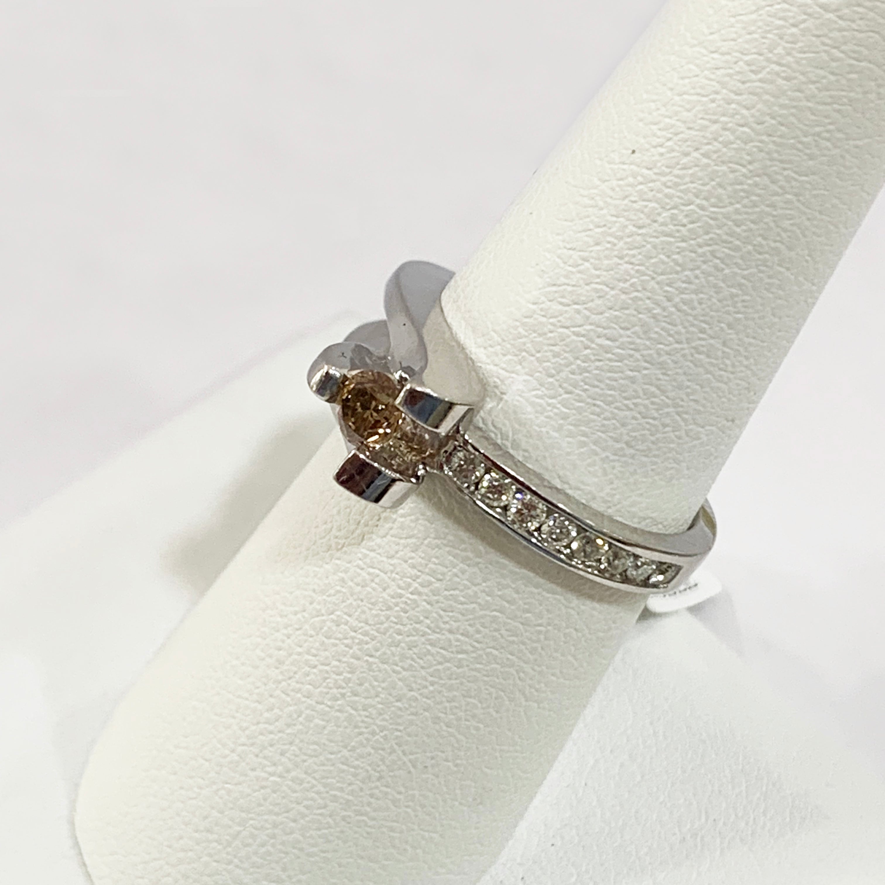 14K Rose Gold Brown Diamond Ring for Women - Elegant Vintage Style Engagement & Wedding Band - Perfect for Anniversaries, Proposals & Special Occasions