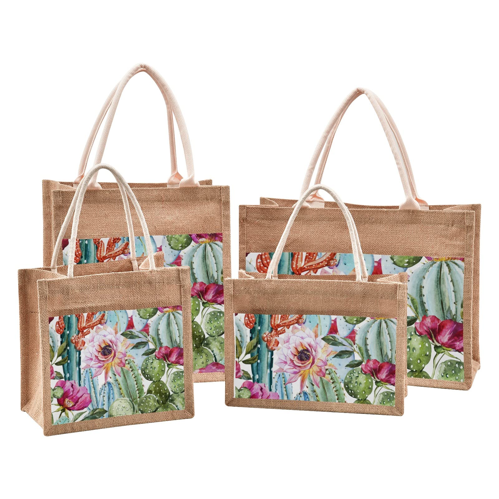 Eco-Friendly Jute Tote Bags with Zipper Closure & Sturdy Handles - 10