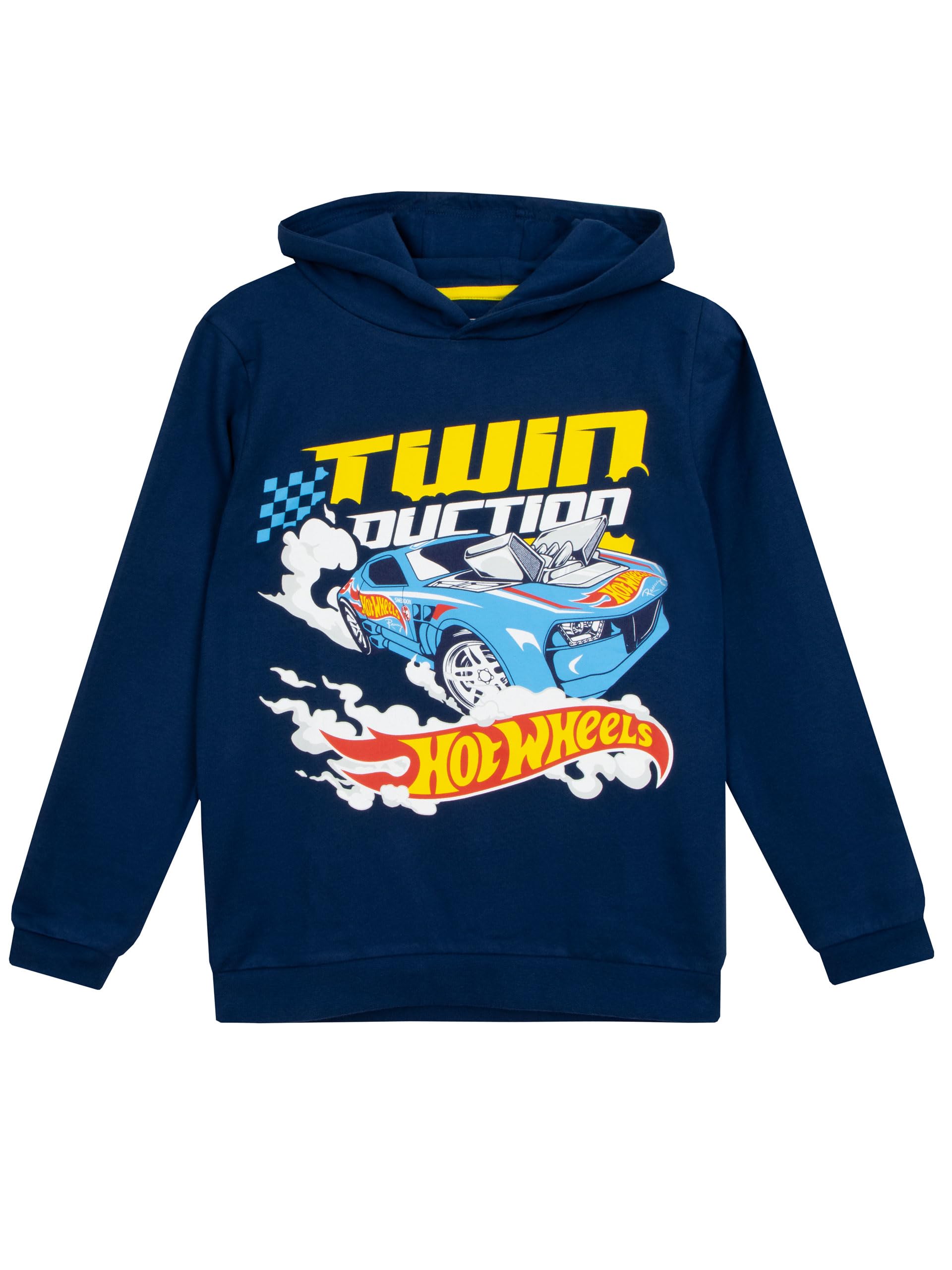 Hot Wheels Boys Hoodie - 100% Cotton Race Car Hoodie for Kids Play & School