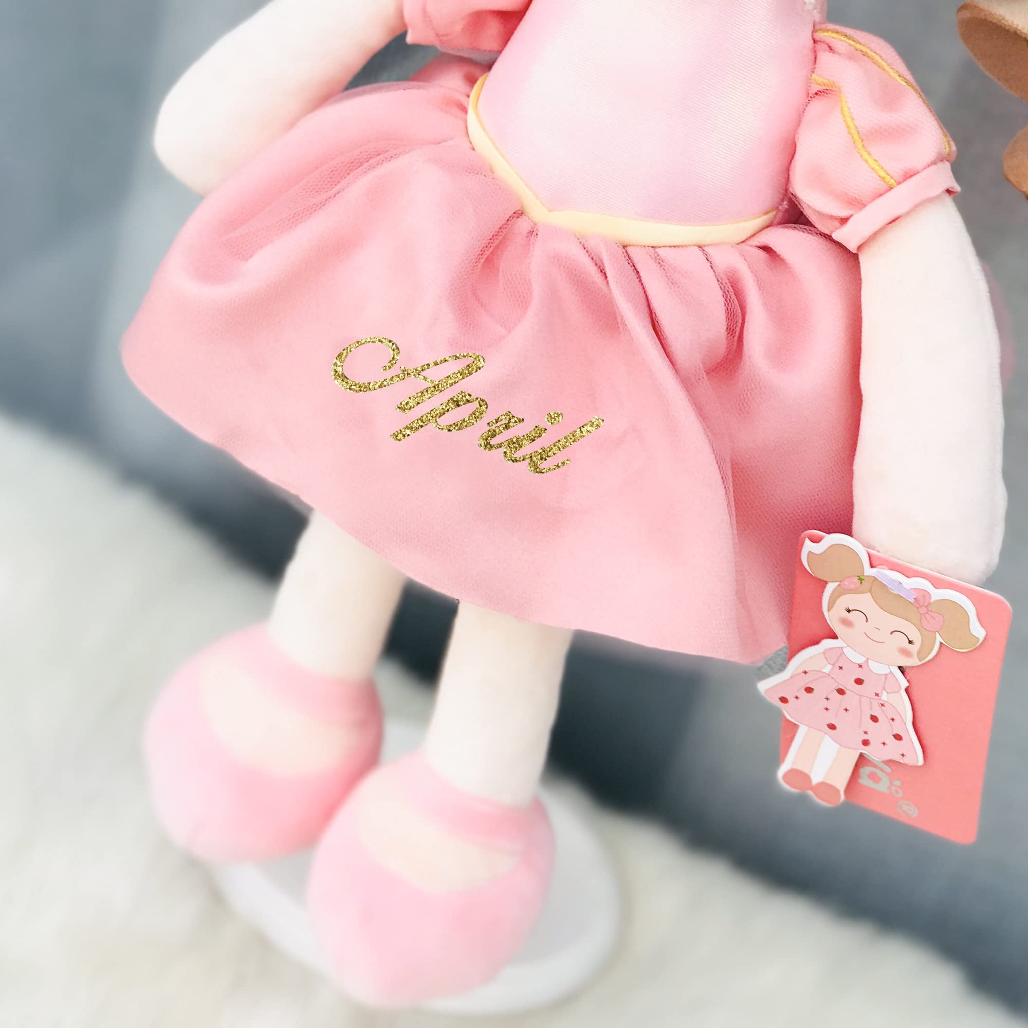 Gloveleya 16 Inch Personalized Plush Baby Doll - Soft Crown Princess Doll for Girls, First Baby Gift with Gift Bag | Perfect for Birthdays, Christmas & Special Occasions