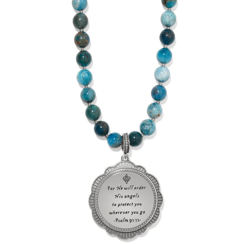 Brighton Protection Angel Medallion Necklace - Sterling Silver Guardian Angel Pendant for Women - Perfect Gift for Birthday, Christmas & Spiritual Protection Jewelry