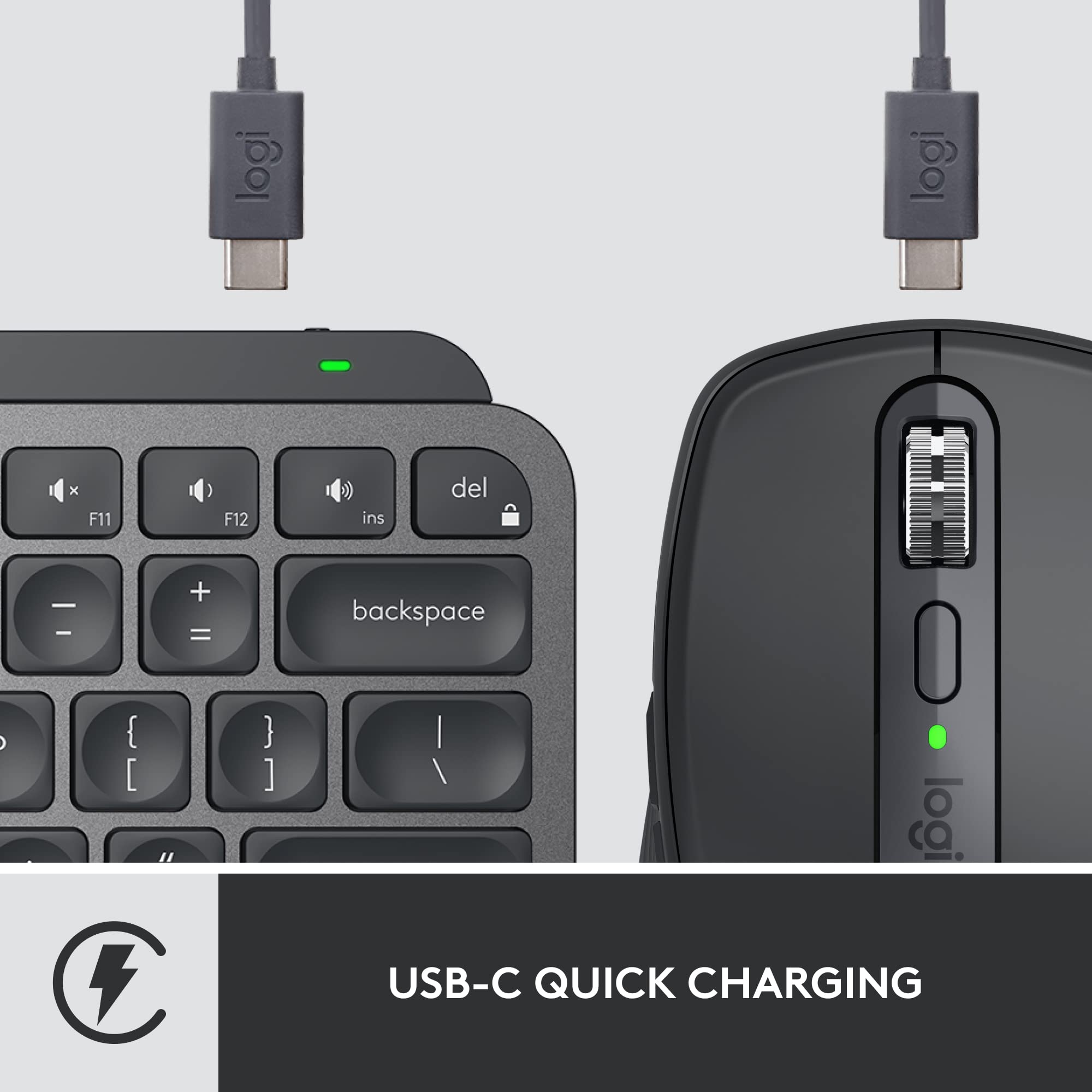 Logitech MX Keys Mini Wireless Keyboard & Mouse Combo for Business - Compact Design, Logi Bolt & Bluetooth Connectivity, Compatible with Windows/Mac/Chrome/Linux (Graphite) - Perfect for Office Work, Remote Work & Home Computing