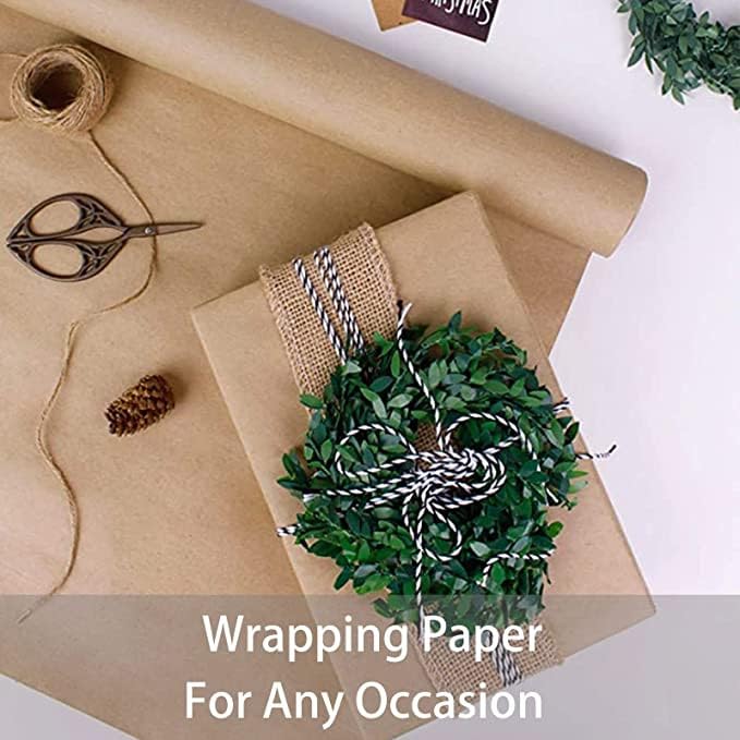 Premium Brown Kraft Wrapping Paper Roll - 20