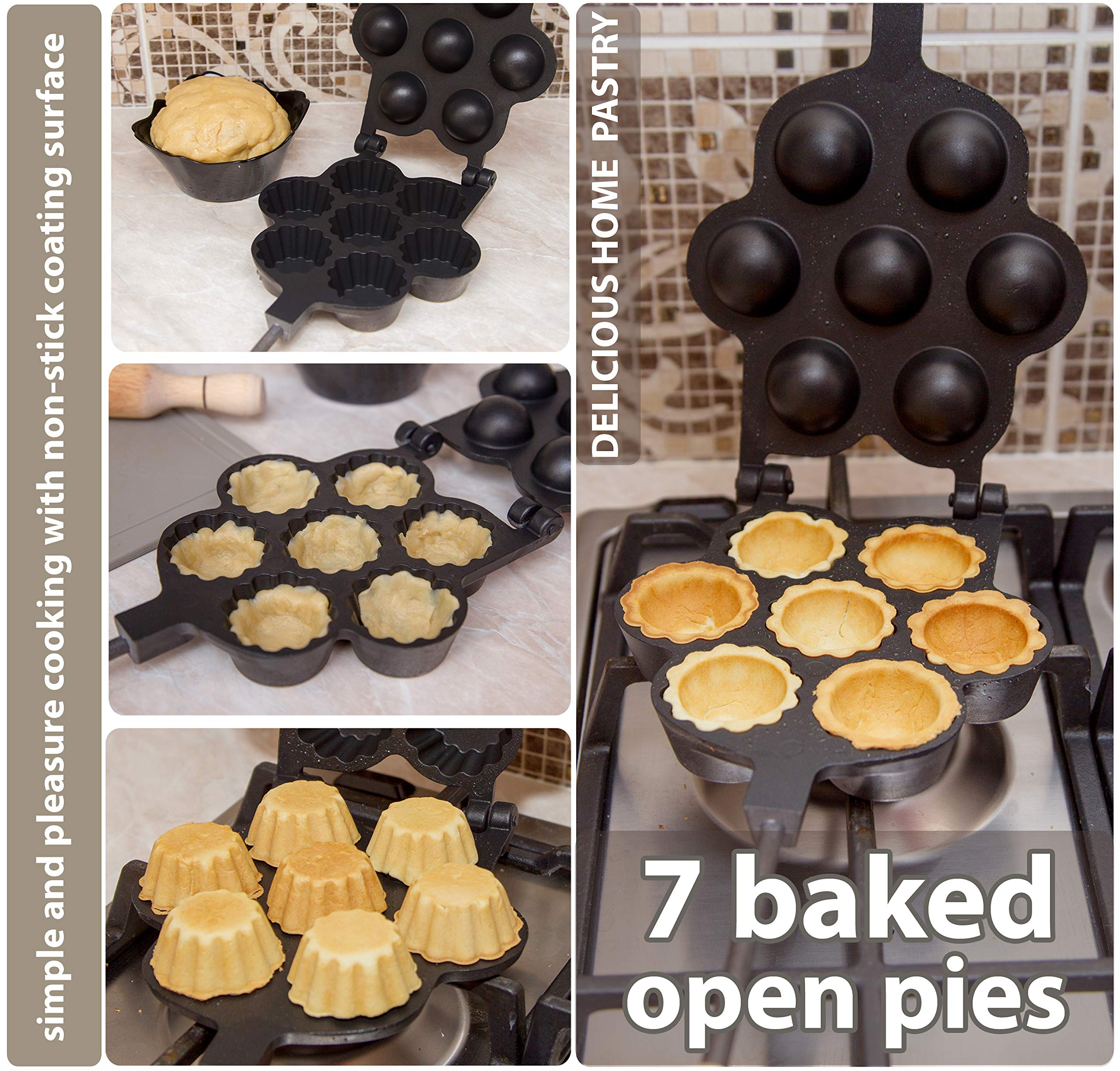 Non-Stick Mini Muffin & Open Pie Maker - 12 Cup Cookie Pastry Baking Pan for Homemade Desserts | Perfect for Parties, Snacks & Holiday Treats