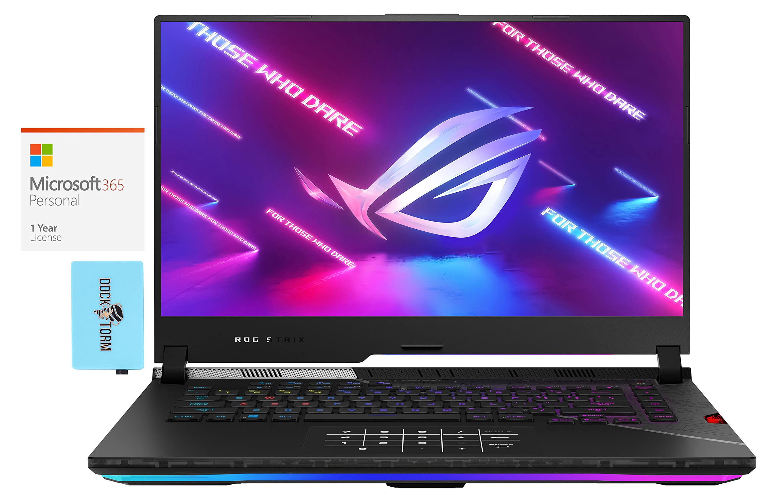 ASUS ROG Strix Scar 15 Gaming Laptop - Intel Core i9-12900H 14-Core Processor, 16GB DDR5 RAM, 2TB PCIe SSD (2x1TB RAID 0), NVIDIA RTX 3060 GPU, Windows 11 Home - Includes Microsoft 365 Personal & USB Hub | Perfect for High-End Gaming, Video Editing & Professional Workstations