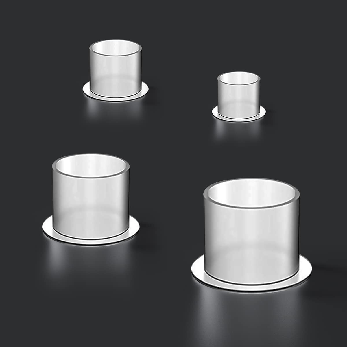 1000Pcs Disposable Tattoo Ink Cups with Base - 17mm Clear Plastic Pigment Caps for Tattoo Artists | Tattoo Ink Containers & Supplies | Perfect for Tattoo Studios, Home Use & Professional Tattooing