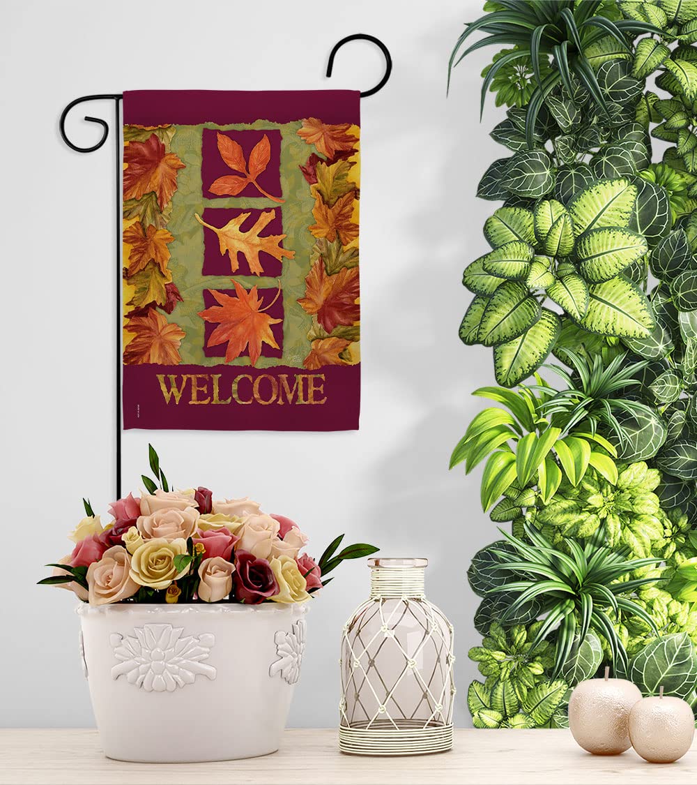 Breeze Decor Fall Harvest Vertical Kit - 3 Leaves Autumn Decor for Home & Garden