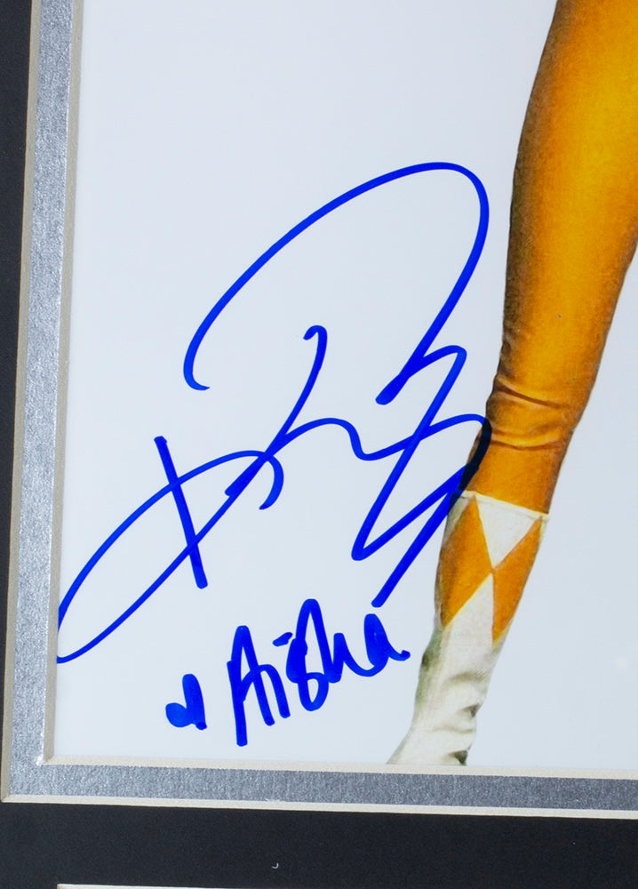 Aisha Campbell Yellow Ranger Autographed 8x10 Framed Power Rangers Photo - Perfect for Collectors, Fans, and Home Theater Decor
