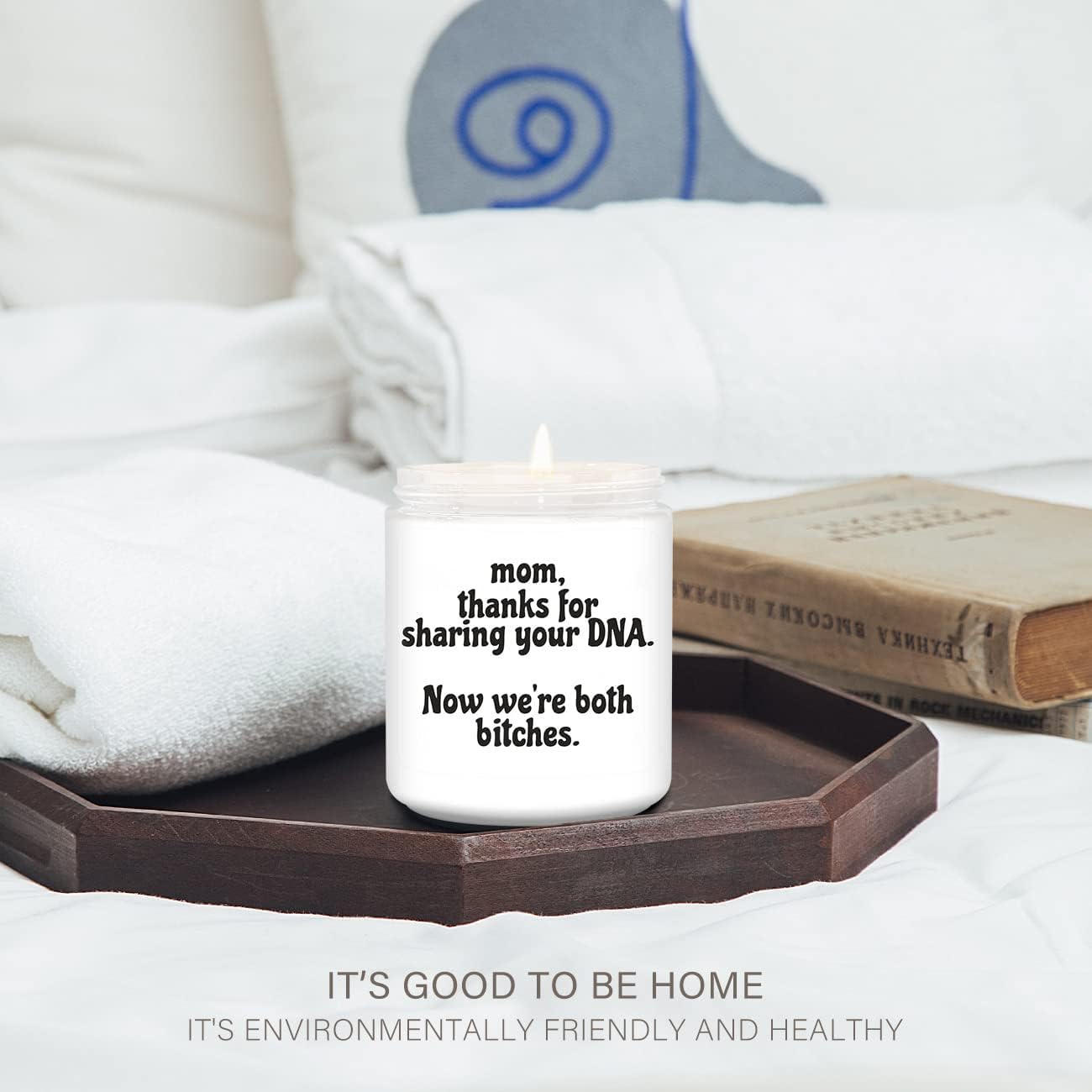 Lavender Scented Candles for Women - Funny Birthday Gifts for Mom, Unique Mother's Day, Thanksgiving & Christmas Presents from Daughter or Son | Relaxing Aromatherapy for Home, Spa & Meditation