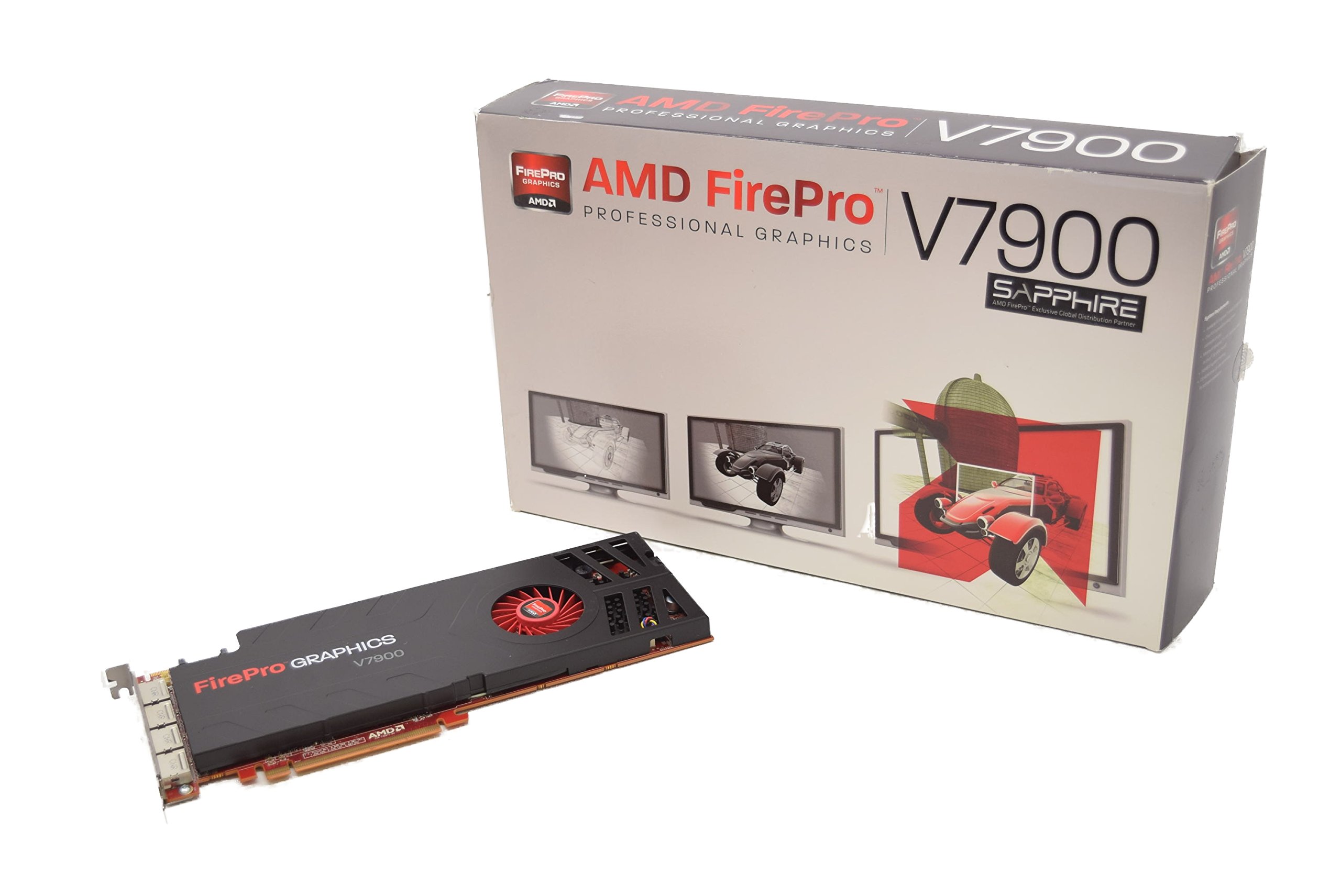 Sapphire AMD FirePro V7900 2GB GDDR5 Professional Graphics Card with Quad DisplayPort - High Performance PCIe GPU for CAD, 3D Rendering & Video Editing Workstations
