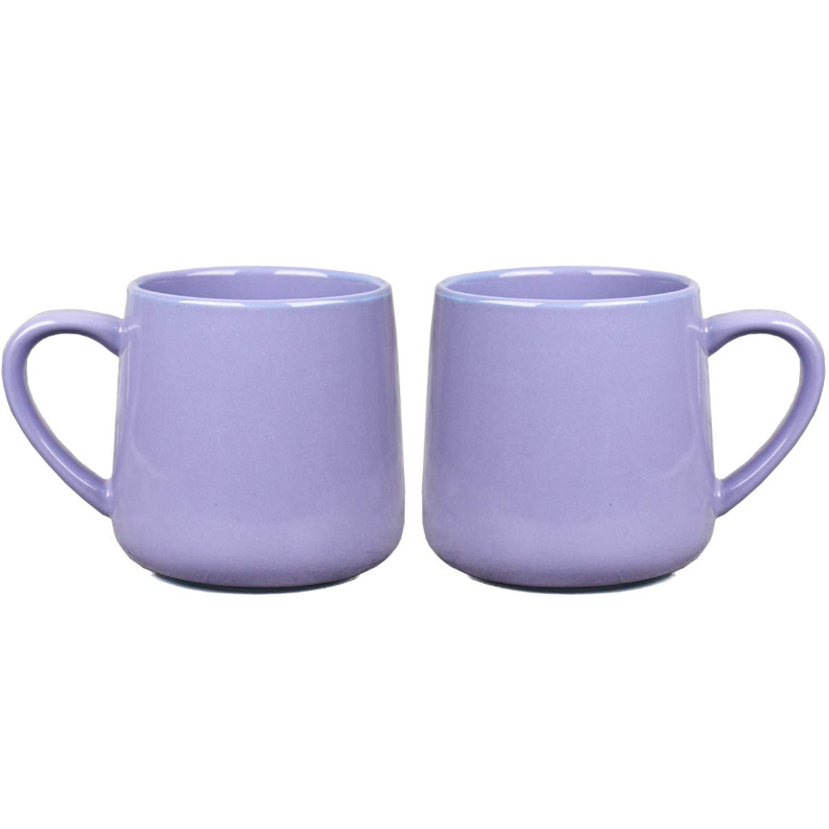 Bosmarlin 18 oz Glossy Ceramic Coffee Mugs Set of 2 - Purple Dishwasher & Microwave Safe Cups for Tea, Coffee, Hot Chocolate - Perfect for Office, Home, or Gift Giving