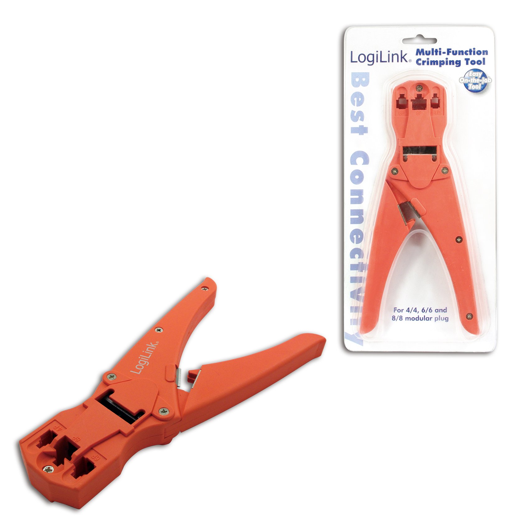 4/6/8 Pin Modular Crimping Tool - Professional Network Cable Connector Crimper for RJ45 Ethernet & Phone Wires - Perfect for IT Technicians, Network Installations & DIY Home Wiring Projects