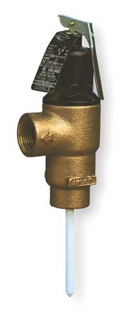 T&P Relief Valve, FNPT x FNPT - Brass Safety Pressure Relief Valve for Water Heaters & Boilers - Perfect for Home Plumbing & HVAC Systems