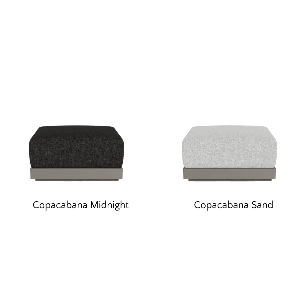Antigua Outdoor Ottoman - Waterproof Patio Furniture, Weather-Resistant Garden Stool for Poolside, Deck, or Backyard Relaxation