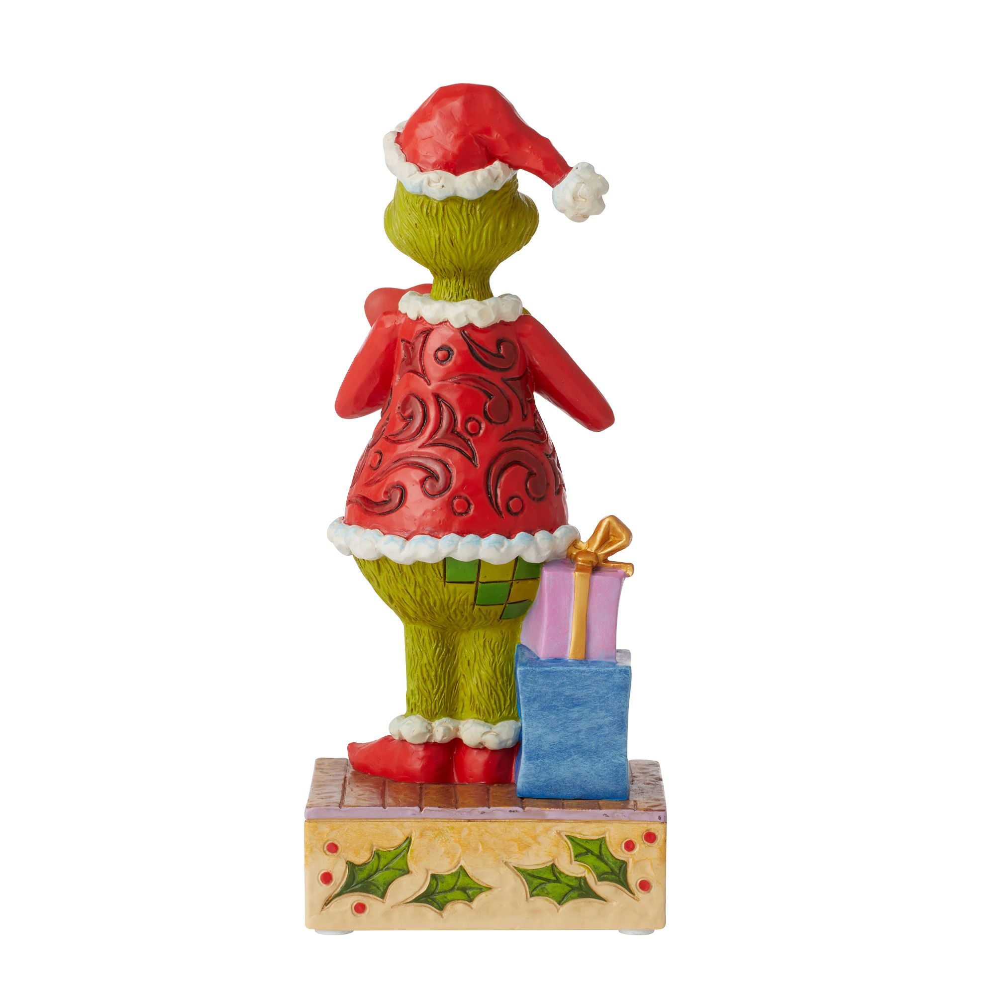 Grinch Plush Toy with Large Red Heart - Perfect for Christmas Decorations & Holiday Gifts