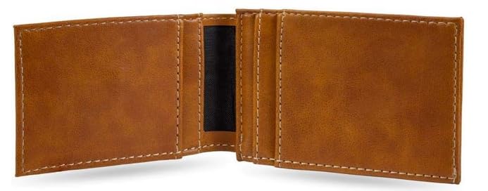Premium Rockies Laser Engraved Brown Leather Front Pocket Wallet for Men - Slim RFID Blocking Bifold Wallet - Perfect for Travel, Everyday Carry & Gift Giving