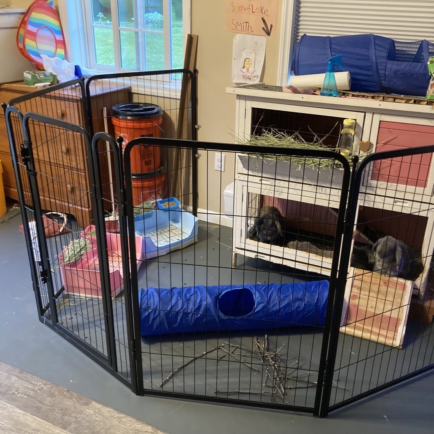 Homeplus Dog Playpen & Fence Wall Anchor Kit (2-Pack) - Secure Indoor/Outdoor Pet Play Area for Small & Medium Dogs - Perfect for Backyard, Patio, or Travel Use